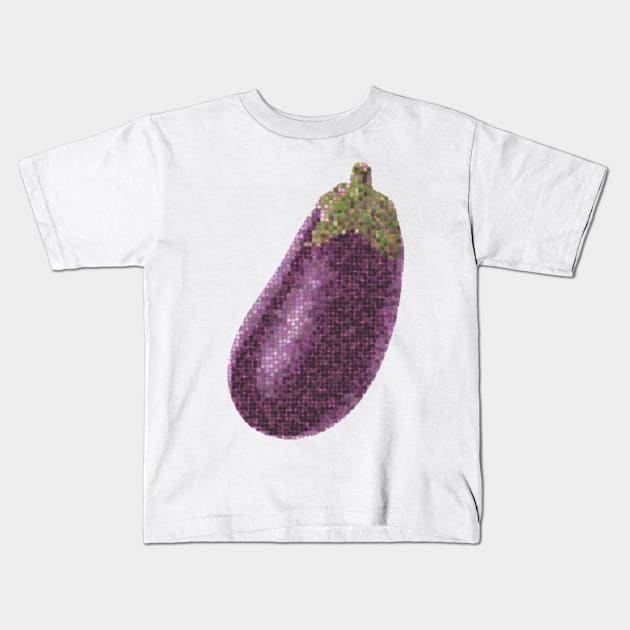 Eggplant Kids T-Shirt by martinlipnik40